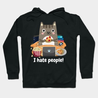 Introvert cat I hate people Hoodie